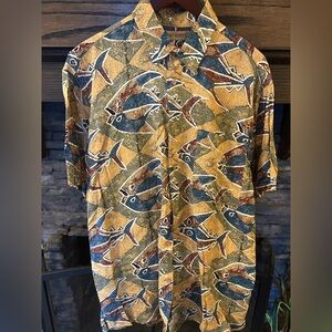 Men's Fish Pattern Shirt - Multicolor
